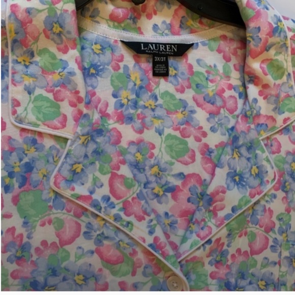 🔥SALE 🔥Valentine’s day 💖NWT PLUS 3X LAUREN Ralph Lauren Pajama Set COTTON - Picture 3 of 11